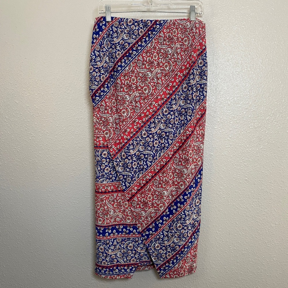 Paisley Midi Skirt 10P Country Western Cowgirl Prairie Rodeo Festival Bohemian